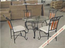 KT-101 GLASS METAL DINING SET